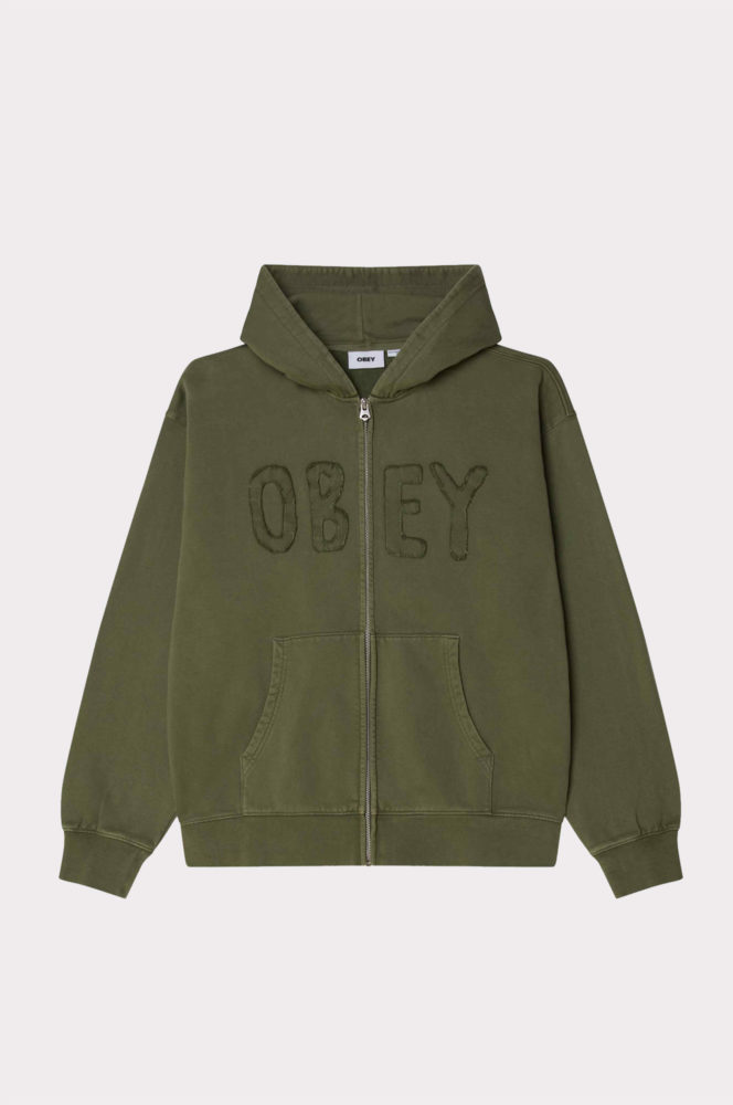 Hybrid Faded Zip Hood